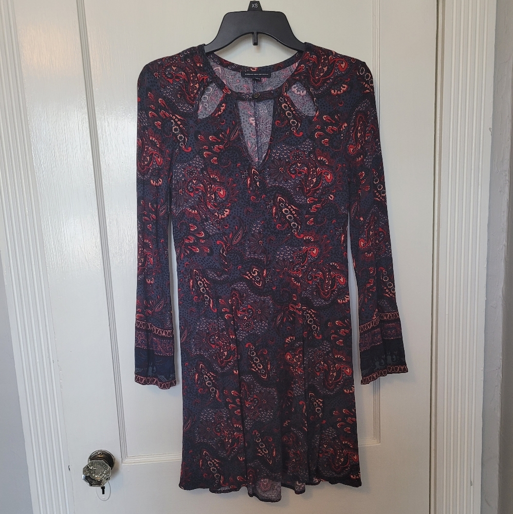 American eagle paisley dress with cutouts
